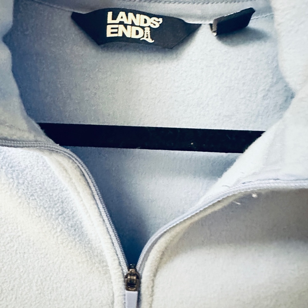 Lands' End Sky Blue Fleece Pullover